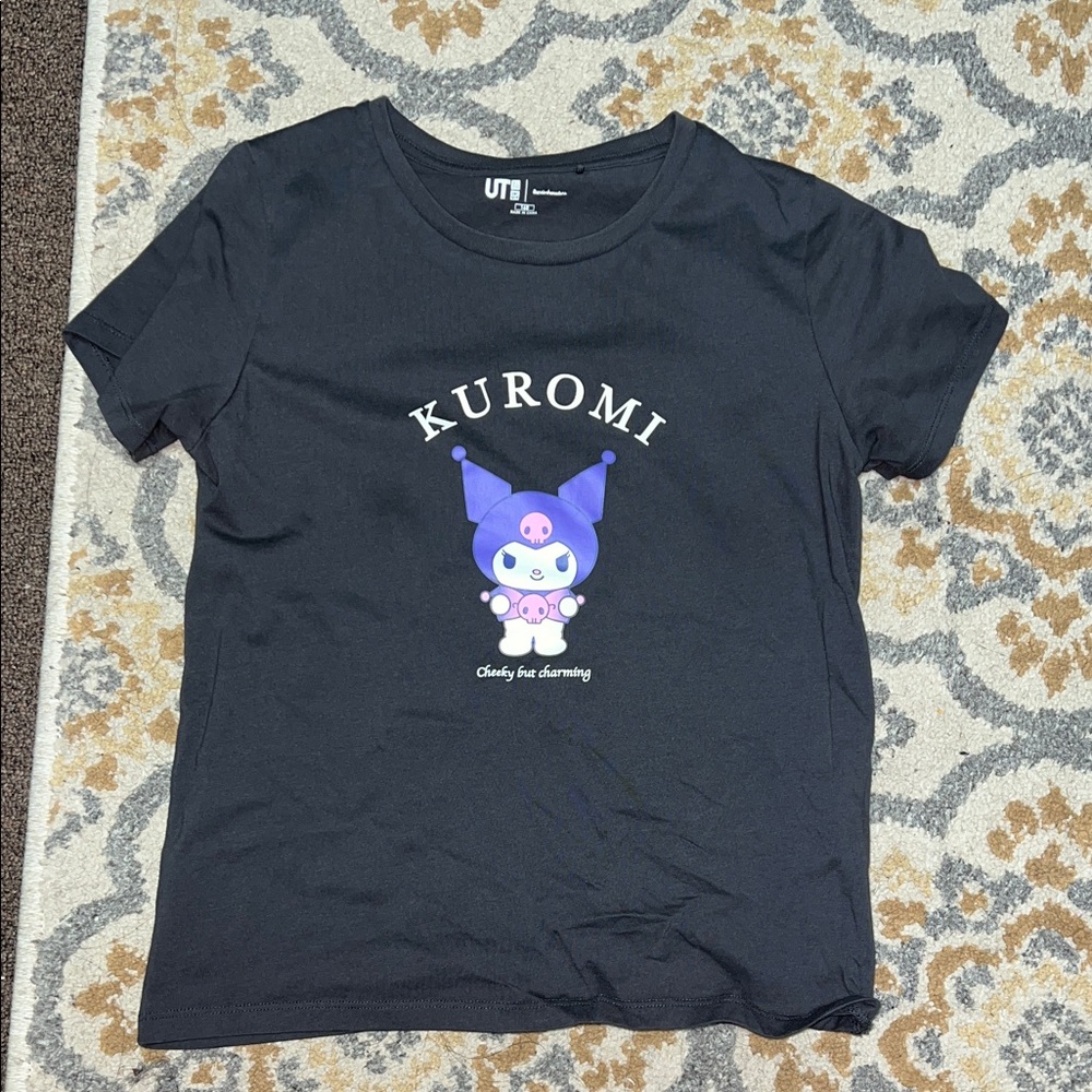 Uniqlo dark grey Kuromi graphic t-shirt